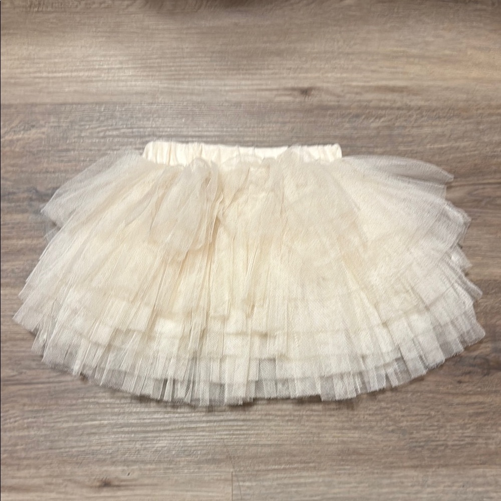 LOOLOUS Layered Tulle Tutu Cream Kids Skirt